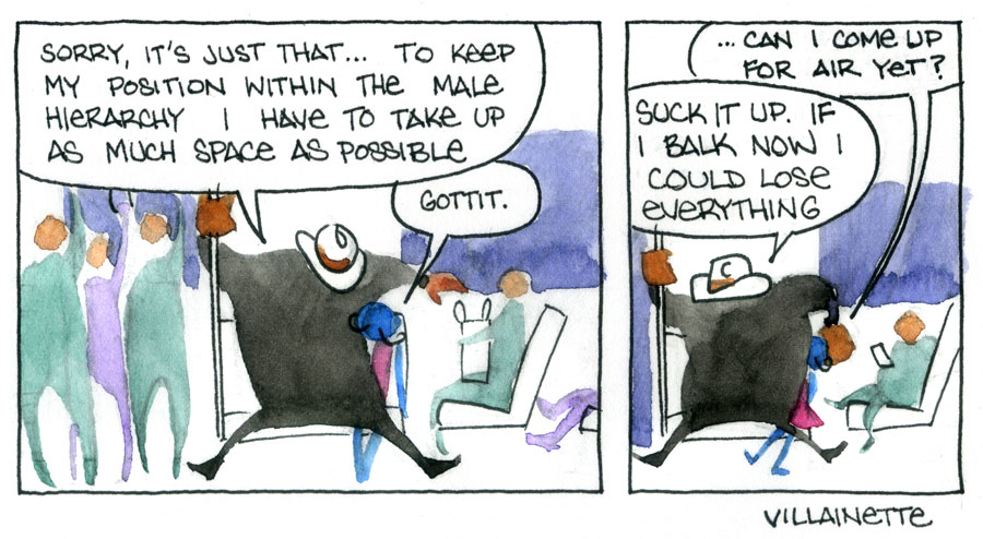a geniusly witty comic about gender, rendered in virtuosic watercolor, but lacking an image description a geniusly witty comic about gender, rendered in virtuosic watercolor, but lacking an image description